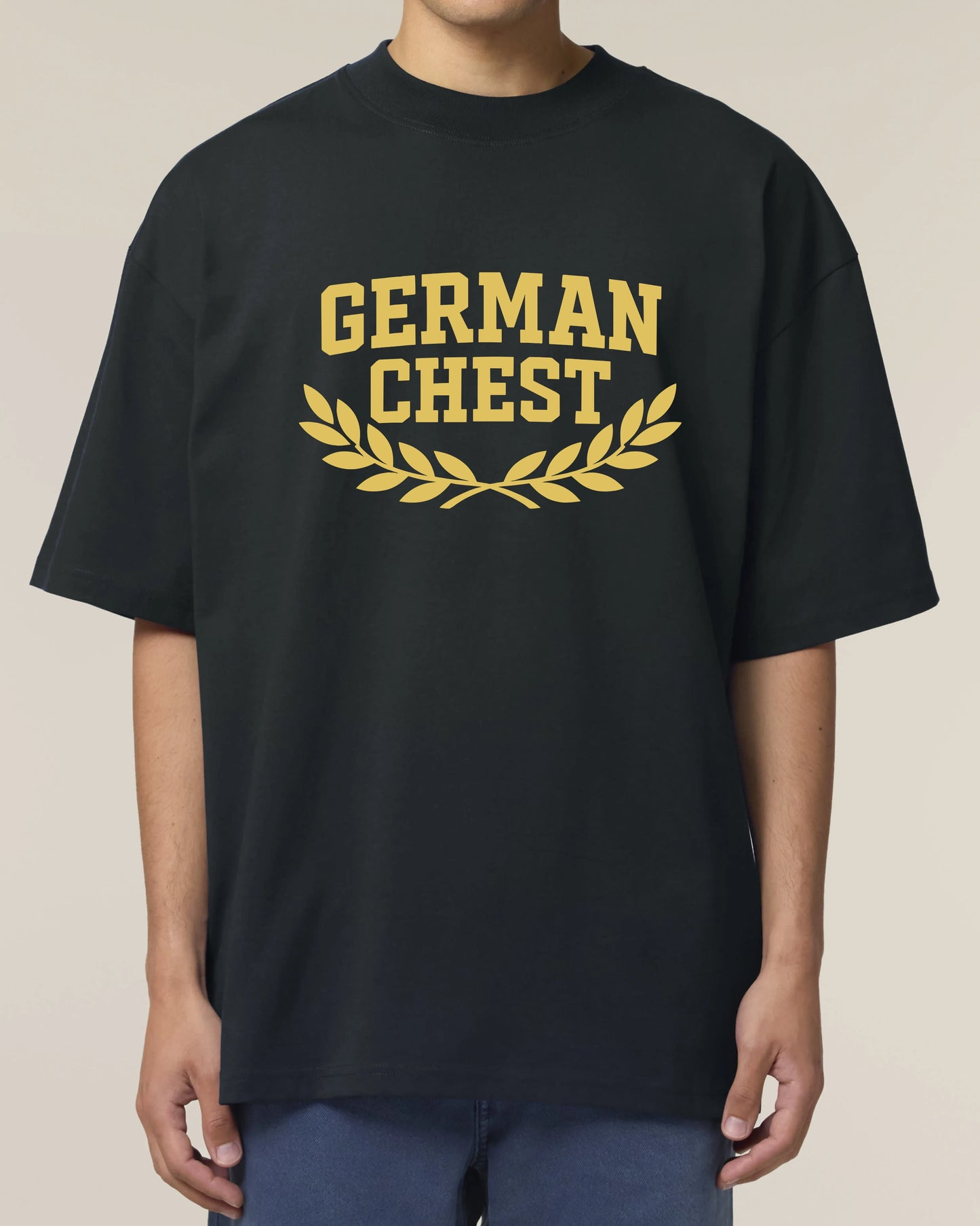 German Chest Oversized Pump Cover Shirt Schwarz | Gym Shirt, Fitness Shirt, Pump Cover