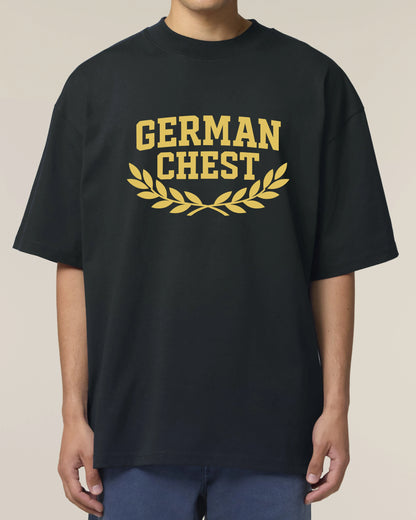 German Chest Oversized Pump Cover Shirt Schwarz | Gym Shirt, Fitness Shirt, Pump Cover