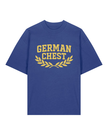 German Chest Oversized Pump Cover Shirt Blau | Gym Shirt, Fitness Shirt, Pump Cover