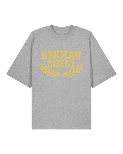 German Chest Oversized Pump Cover Shirt Grau | Gym Shirt, Fitness Shirt, Pump Cover