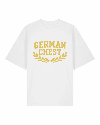 German Chest Oversized Pump Cover Shirt Weiß | Gym Shirt, Fitness Shirt, Pump Cover