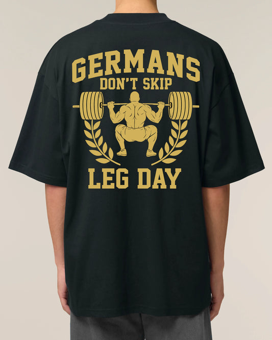 Germans Don’t Skip Leg Day Pump Cover schwarzes Oversized Gym Shirt Teeflix
