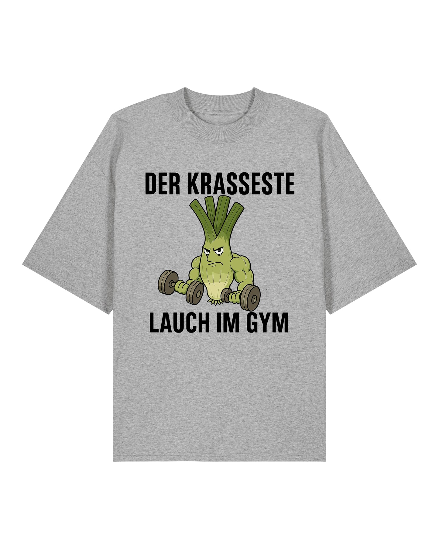 Oversized Gym Shirt – Der krasseste Lauch im Gym T-Shirt in Grau