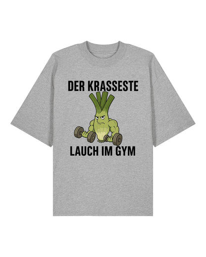 Oversized Gym Shirt – Der krasseste Lauch im Gym T-Shirt in Grau