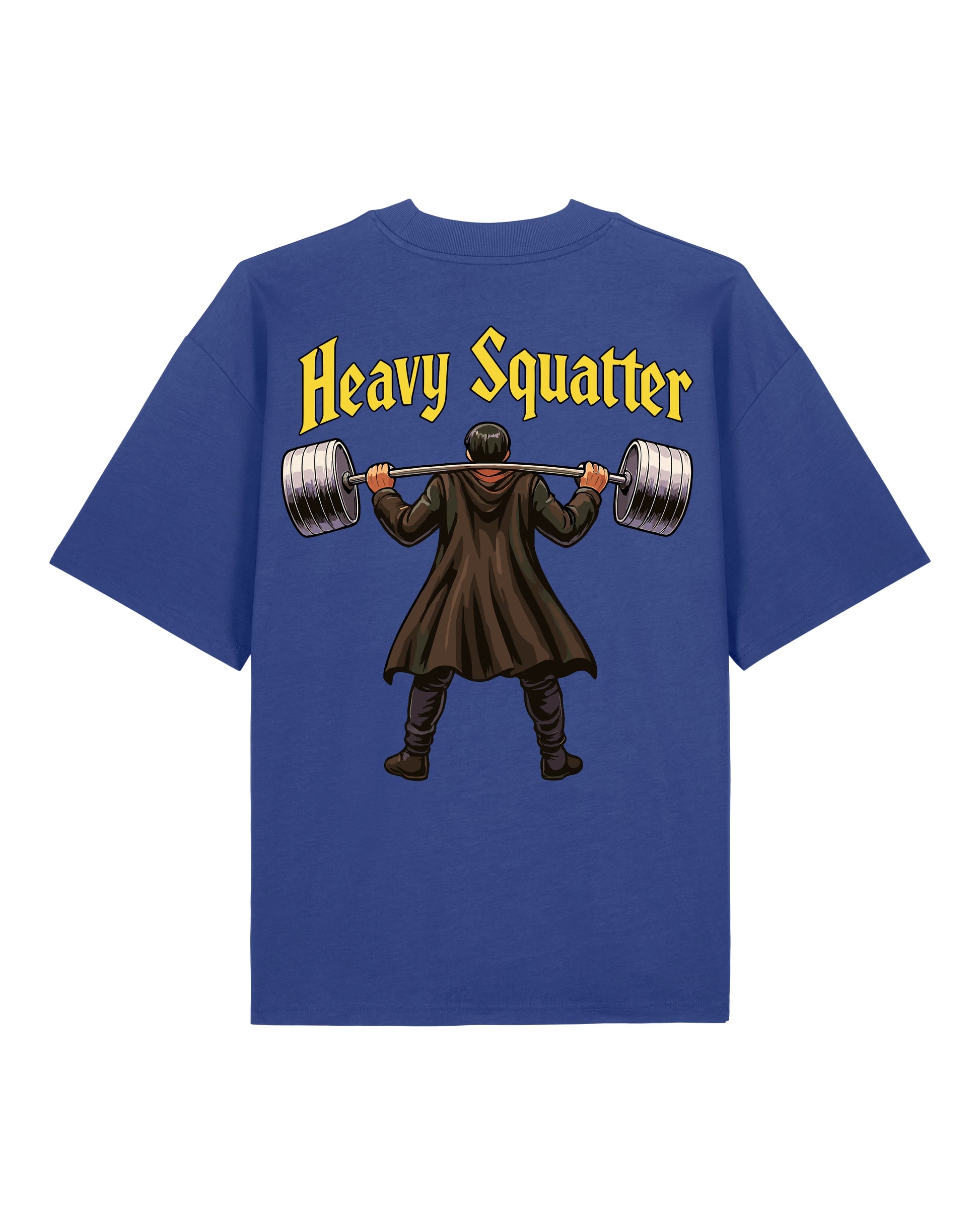 Heavy Squatter Oversized Gym Shirt Blau | Teeflix Oversized Training Pump Cover