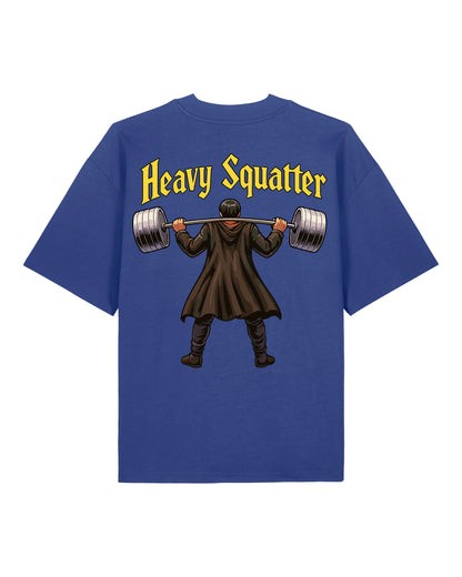 Heavy Squatter Oversized Gym Shirt Blau | Teeflix Oversized Training Pump Cover