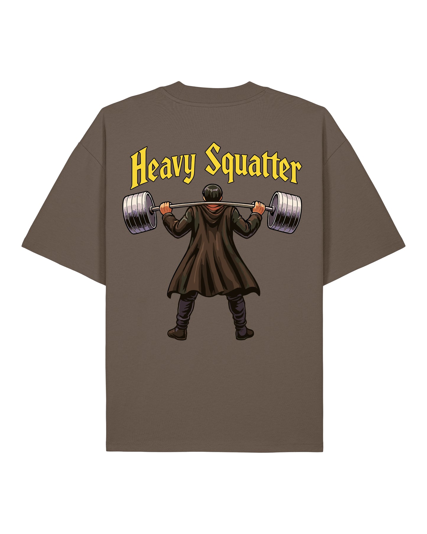 Heavy Squatter Oversized Gym Shirt Braun | Teeflix Bodybuilding Pump Cover Shirt