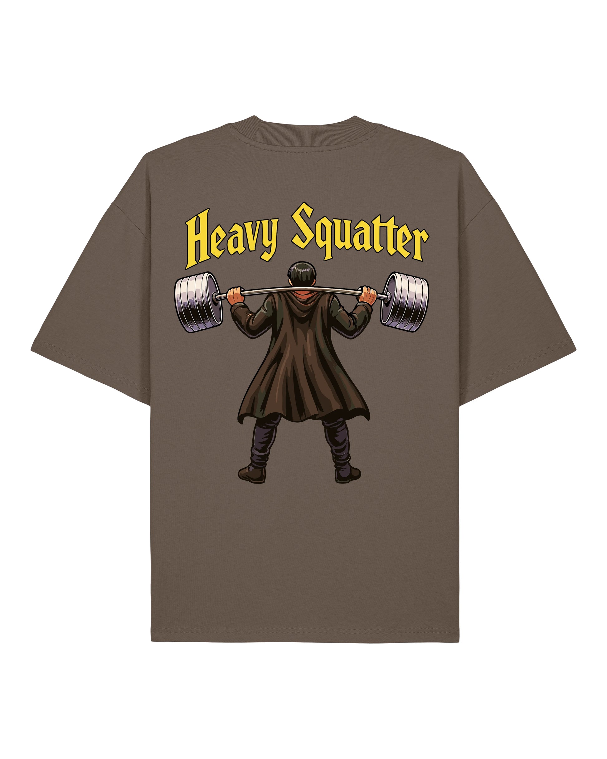 Heavy Squatter Oversized Gym Shirt Braun | Teeflix Bodybuilding Pump Cover Shirt