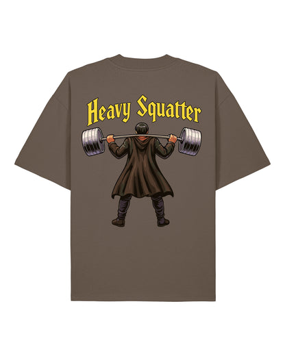 Heavy Squatter Oversized Gym Shirt Braun | Teeflix Bodybuilding Pump Cover Shirt
