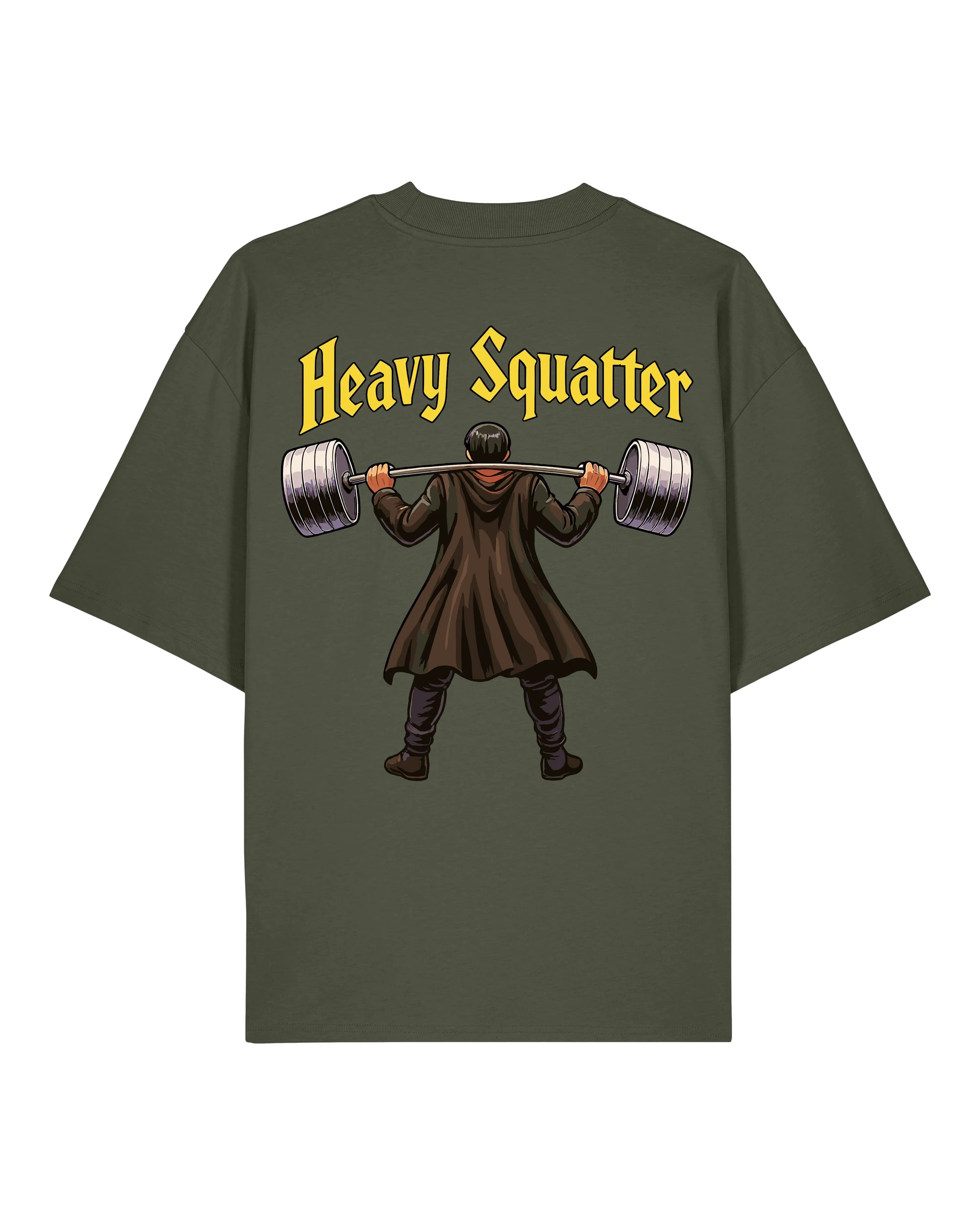 Heavy Squatter Oversized Gym Shirt Grün | Teeflix Workout Oversized Pump Cover