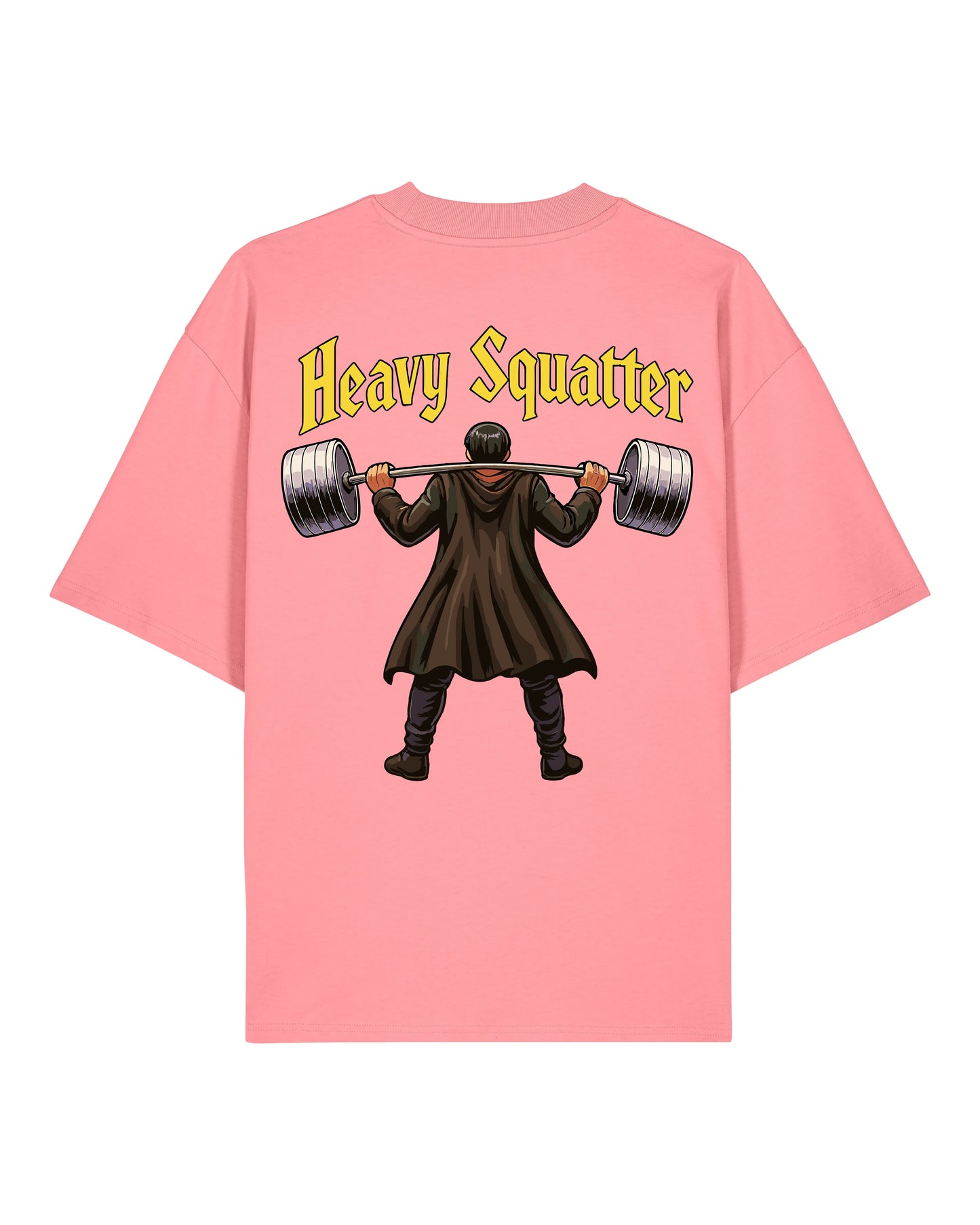 Heavy Squatter Oversized Gym Shirt Rosa Pink | Teeflix Lustiges Oversized Fitness Shirt