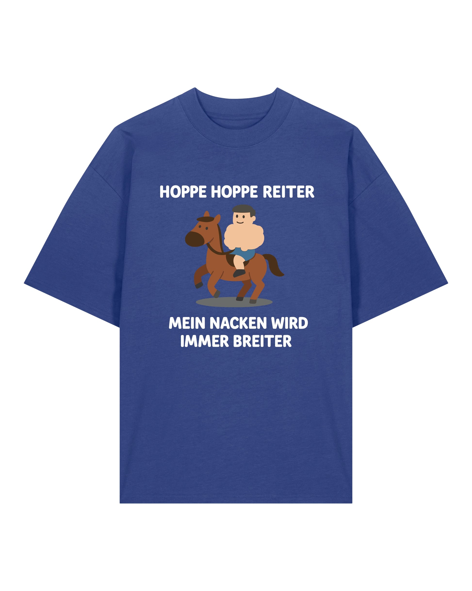 Hoppe Hoppe Reiter Gym Shirt Blau Oversized Fun Fitness Shirt Teeflix