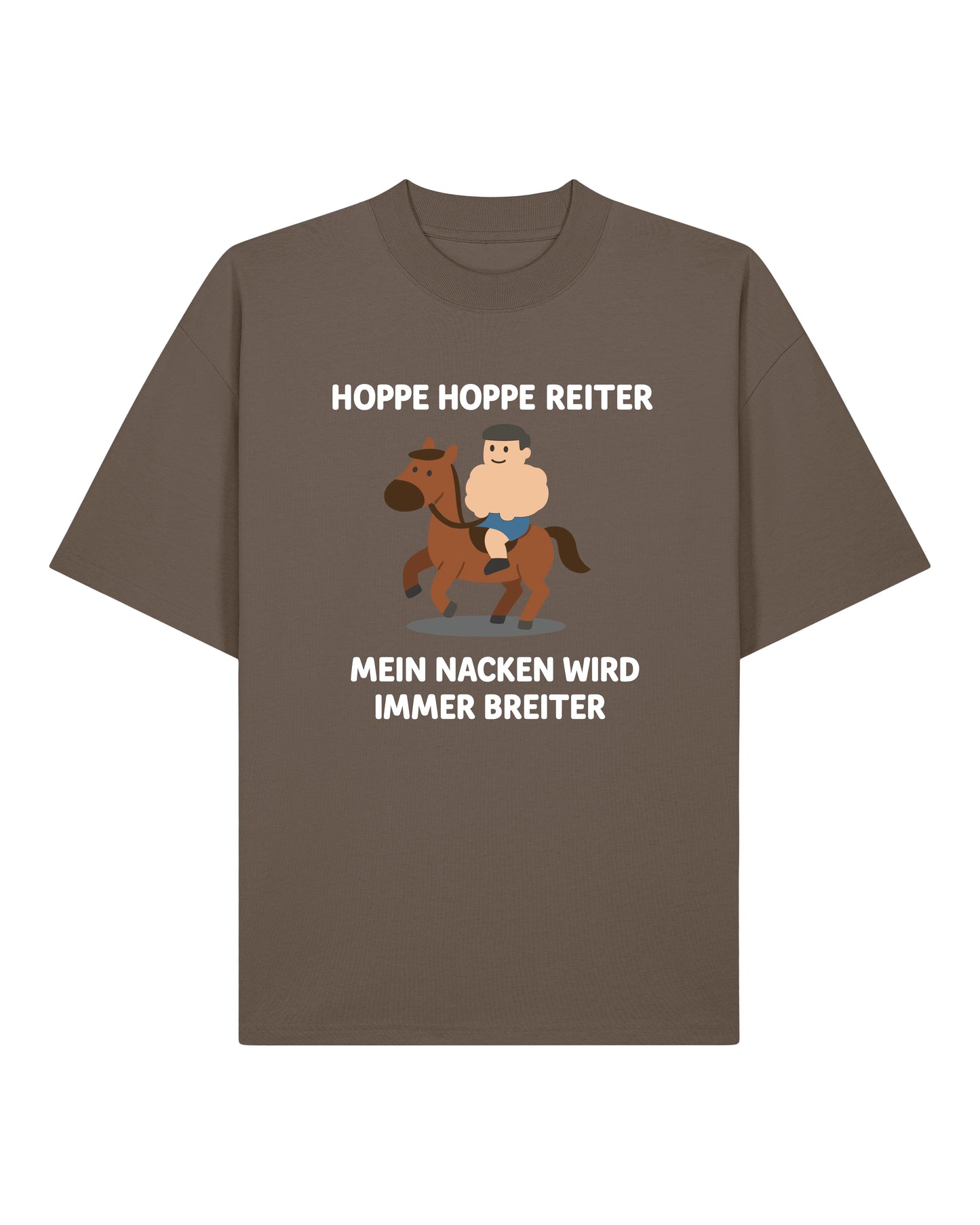 Hoppe Hoppe Reiter Gym Shirt Braun Oversized Lustiges Pump Cover Teeflix