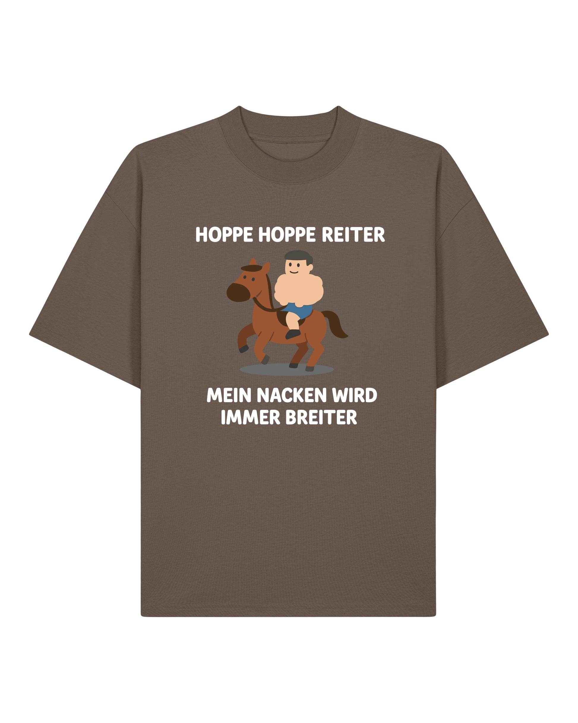 Hoppe Hoppe Reiter Gym Shirt Braun Oversized Lustiges Pump Cover Teeflix