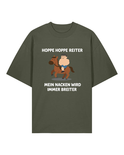 Hoppe Hoppe Reiter Gym Shirt Grün Oversized Lustiges Trainingsshirt Teeflix