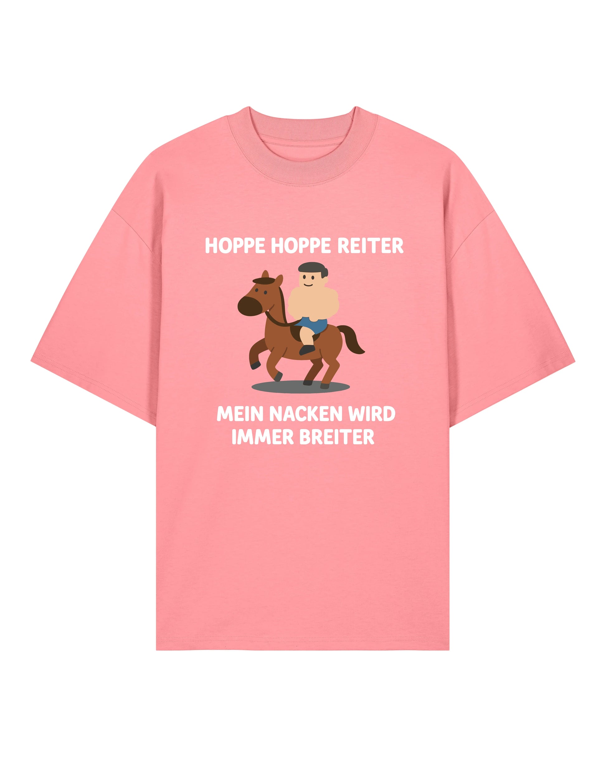 Hoppe Hoppe Reiter Gym Shirt Rosa Oversized Lustiges Fitness Shirt Teeflix