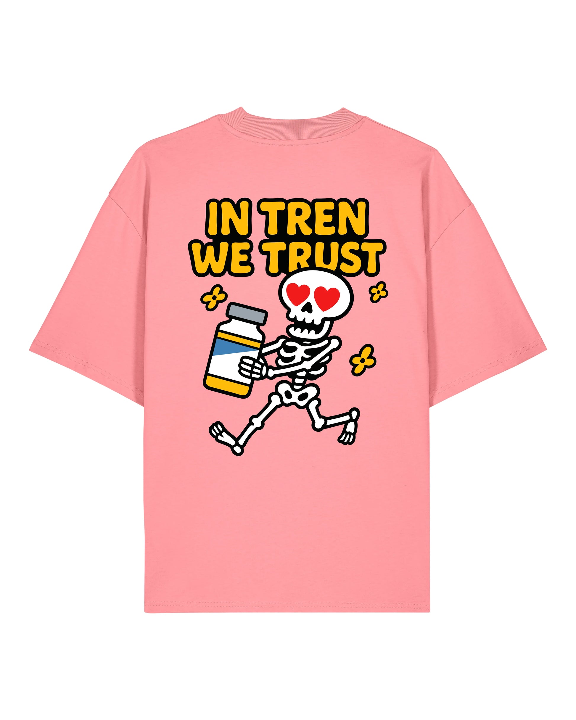 Oversized Pump Cover Shirt In Tren We Trust Rosa Lustiges Fitness Shirt Teeflix