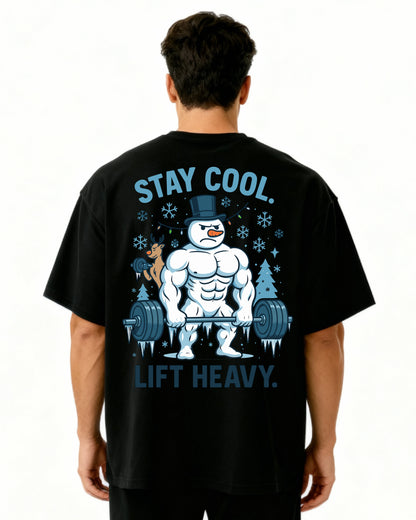 Stay Cool Lift Heavy Pumpcover Oversized T-Shirt | GhostGym