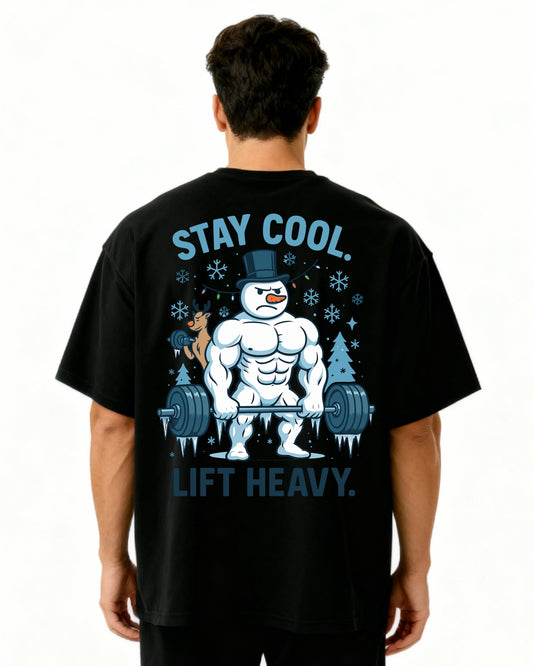 Stay Cool Lift Heavy Pumpcover Oversized T-Shirt | GhostGym
