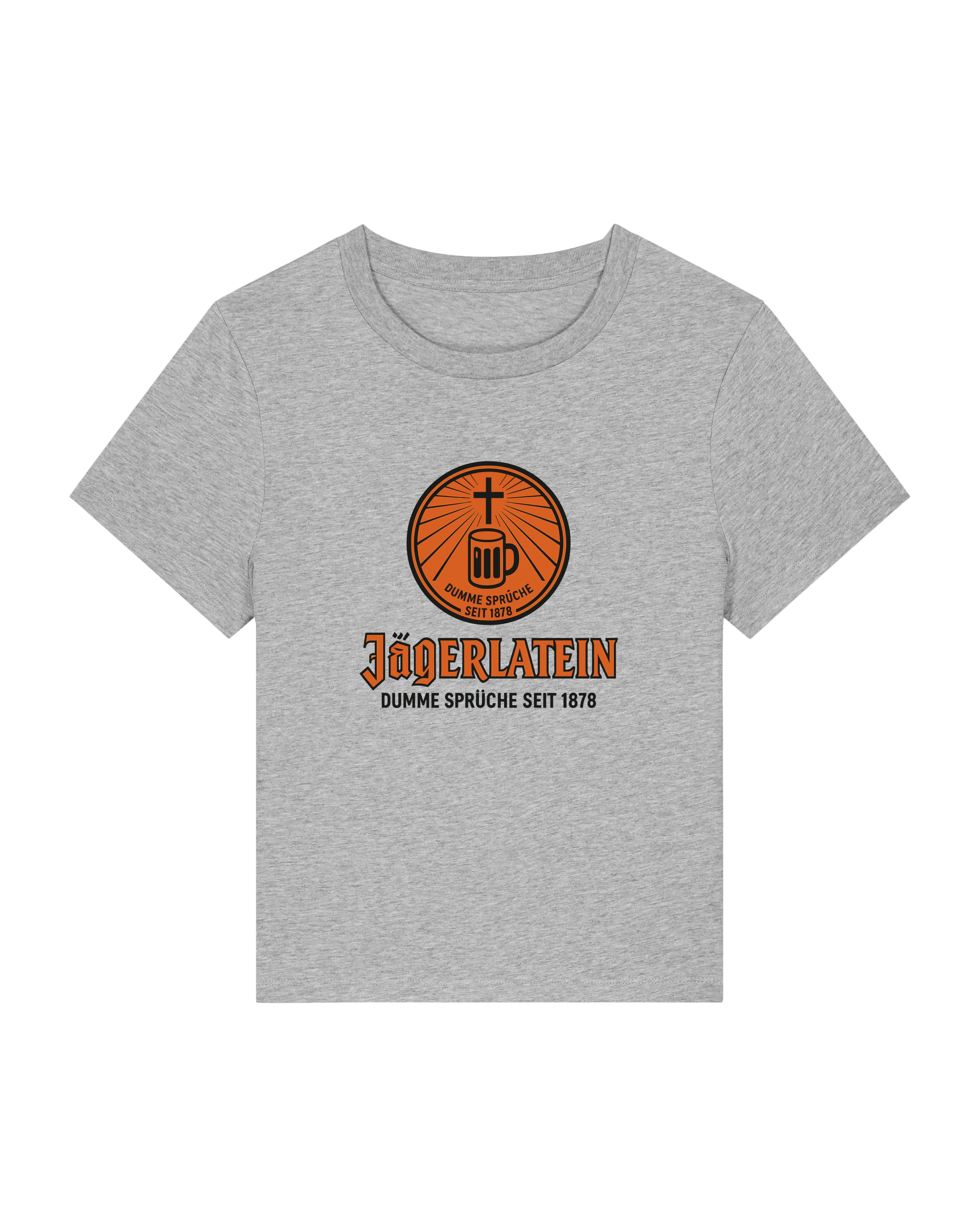 Alt: Jägerlatein Damen T-Shirt Grau – Jägerlatein Sprüche Shirt mit Bier