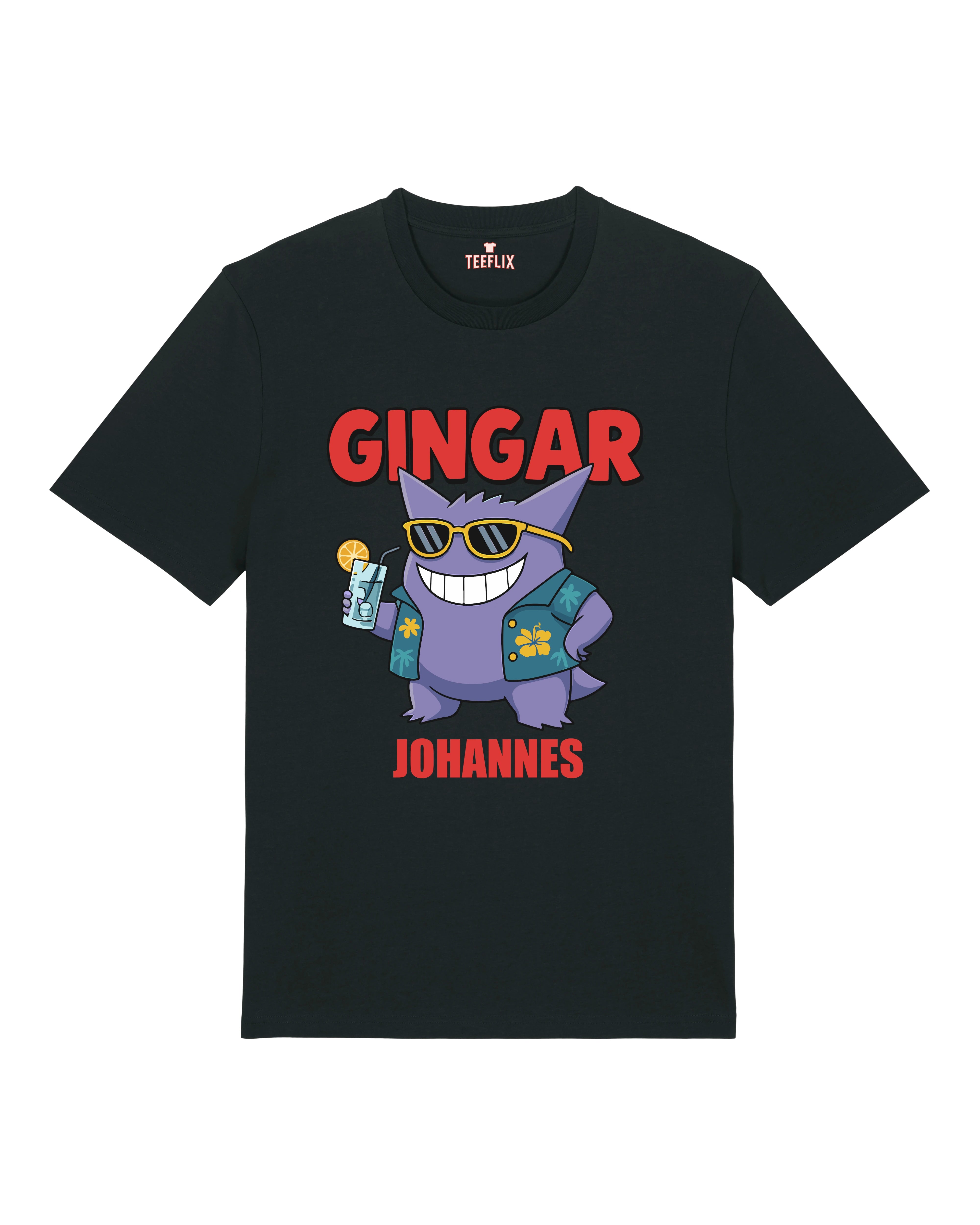 Lustiges JGA Shirt Gingar Schwarz – personalisierbares Junggesellenabschied Outfit