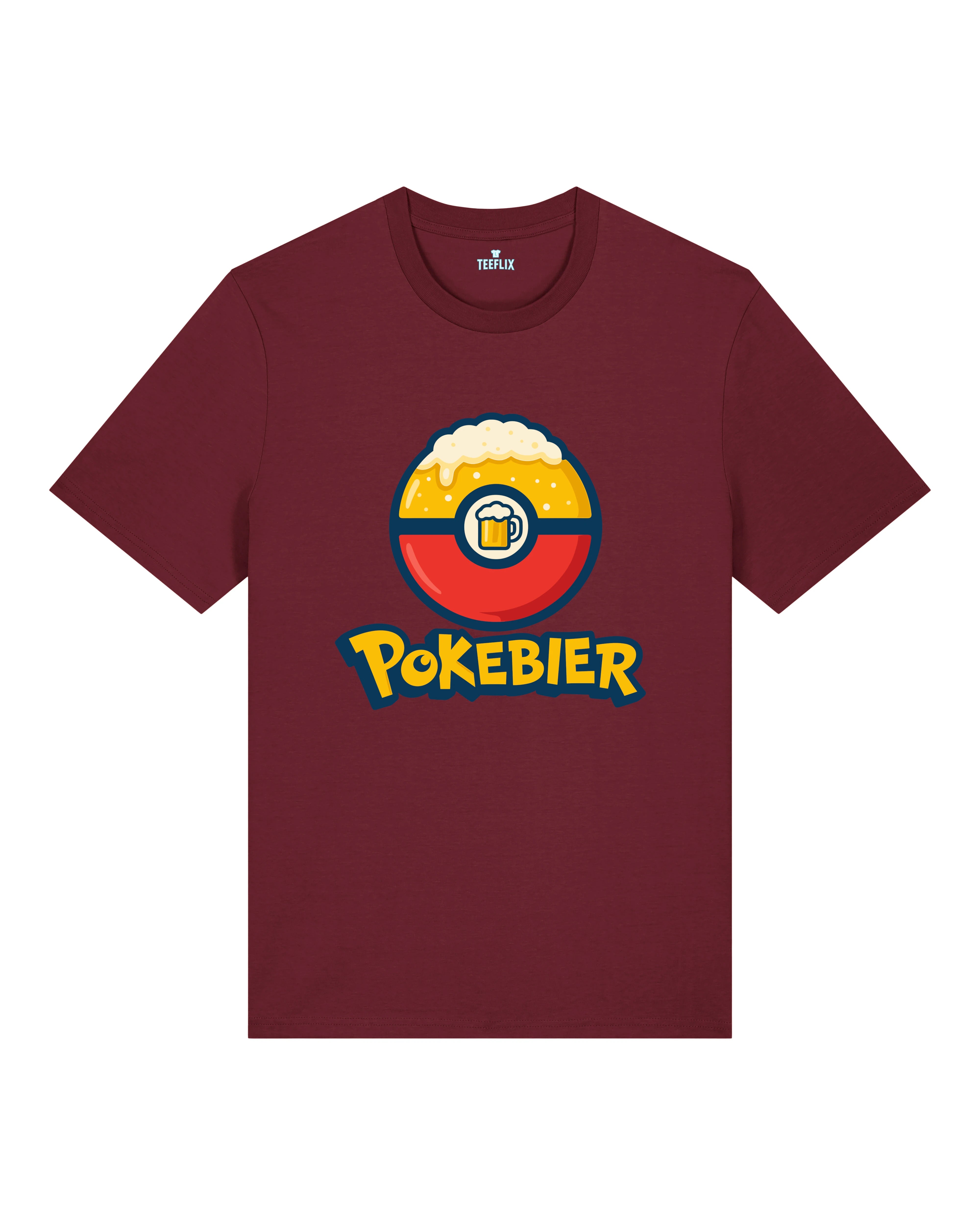 Pokebier T-Shirt Normal Fit | Lustiges Bier Shirt Gaming Parodie | Teeflix