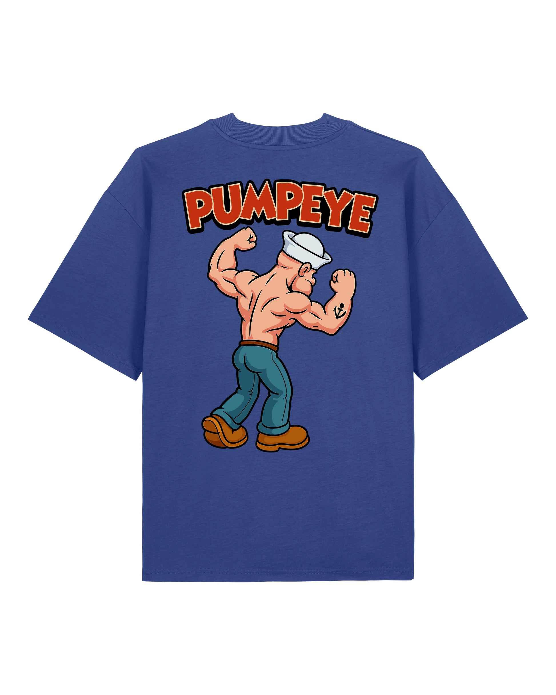 Pumpeye Gym Shirt Blau Oversized Pump Cover Lustig Fitness Shirt Teeflix