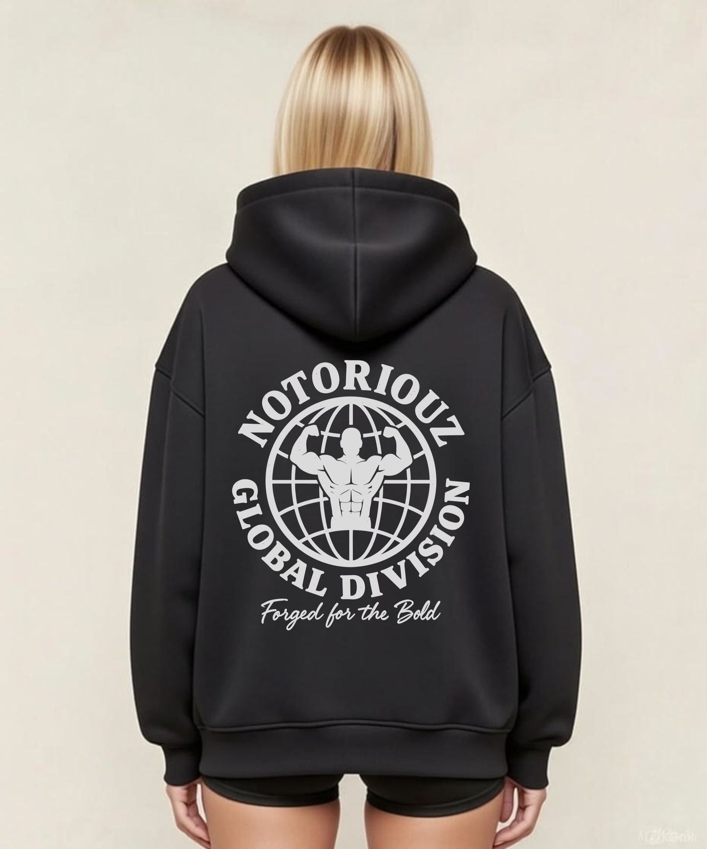 GLOBAL OVERSIZED HOODIE BLACK