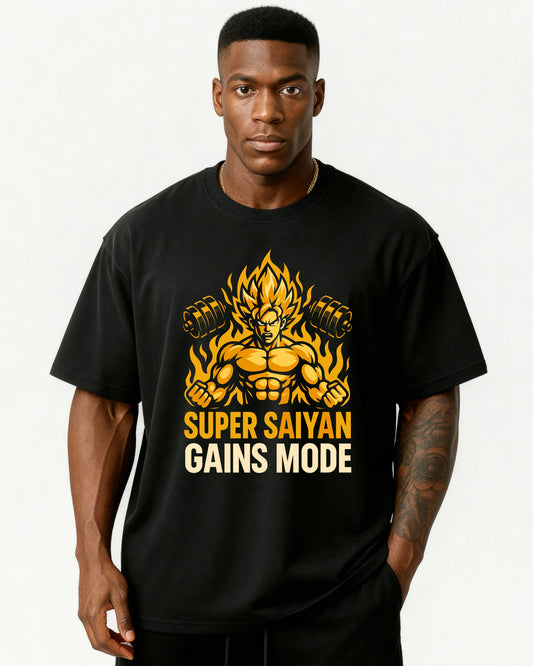Super Saiyan Pumpcover Oversized T-Shirt | GhostGym
