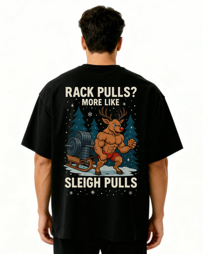 Sleigh Pulls Pumpcover Oversized T-Shirt | GhostGym