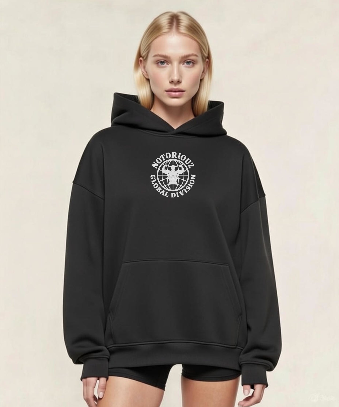 GLOBAL OVERSIZED HOODIE BLACK