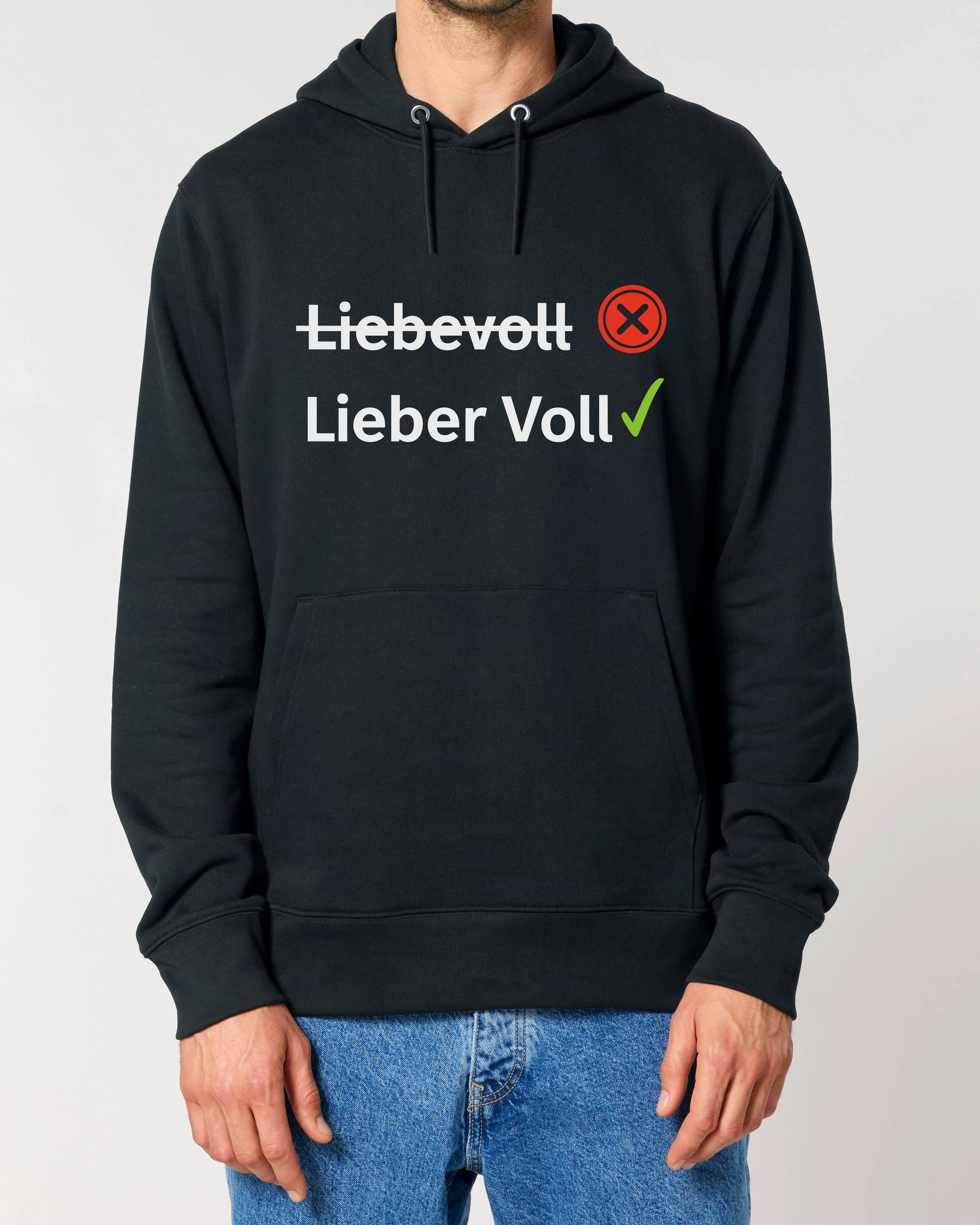 Lieber voll Hoodie – Lustiger Sprüche Hoodie | Teeflix