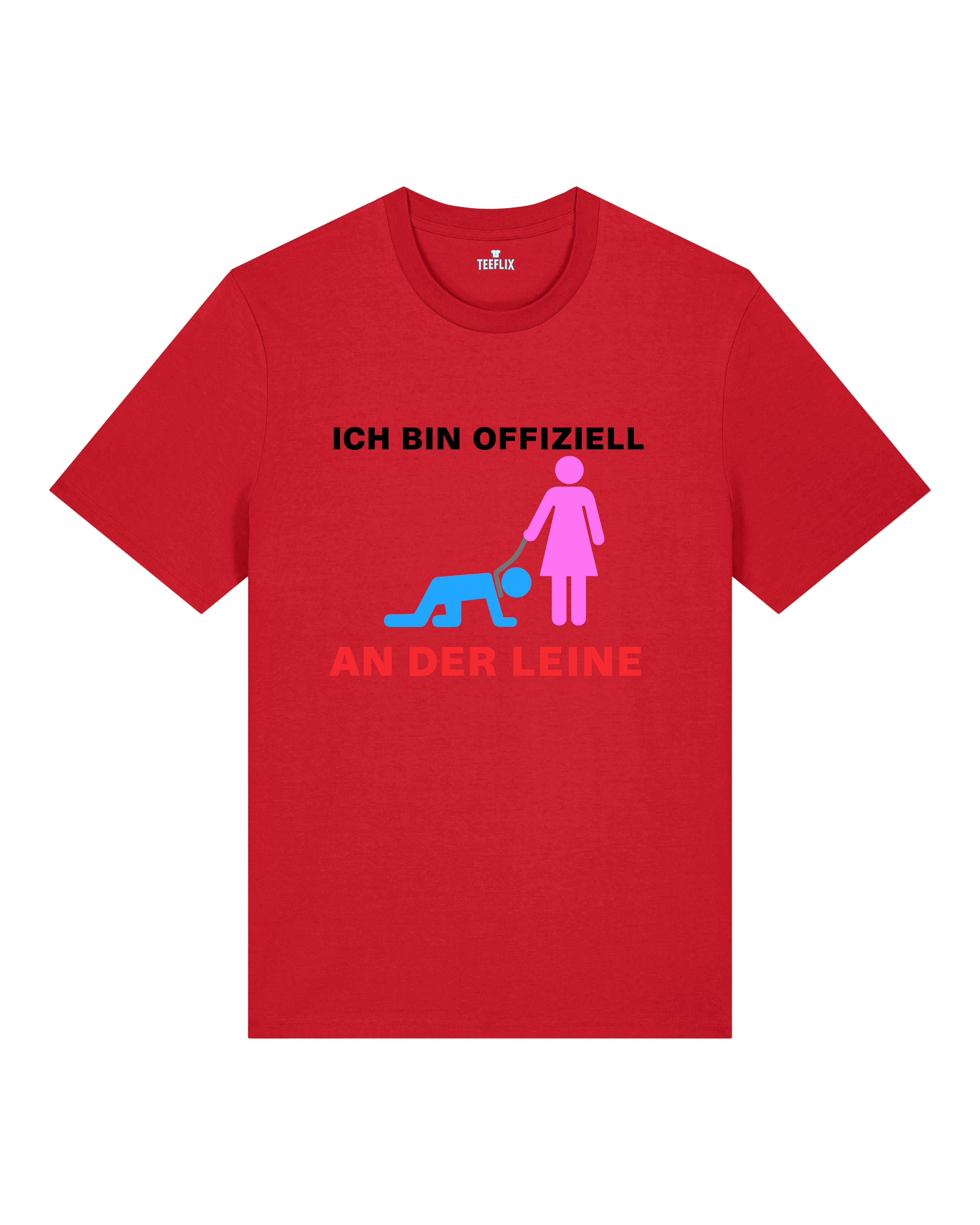 Lustiges JGA Shirt Ich bin offiziell an der Leine | Teeflix