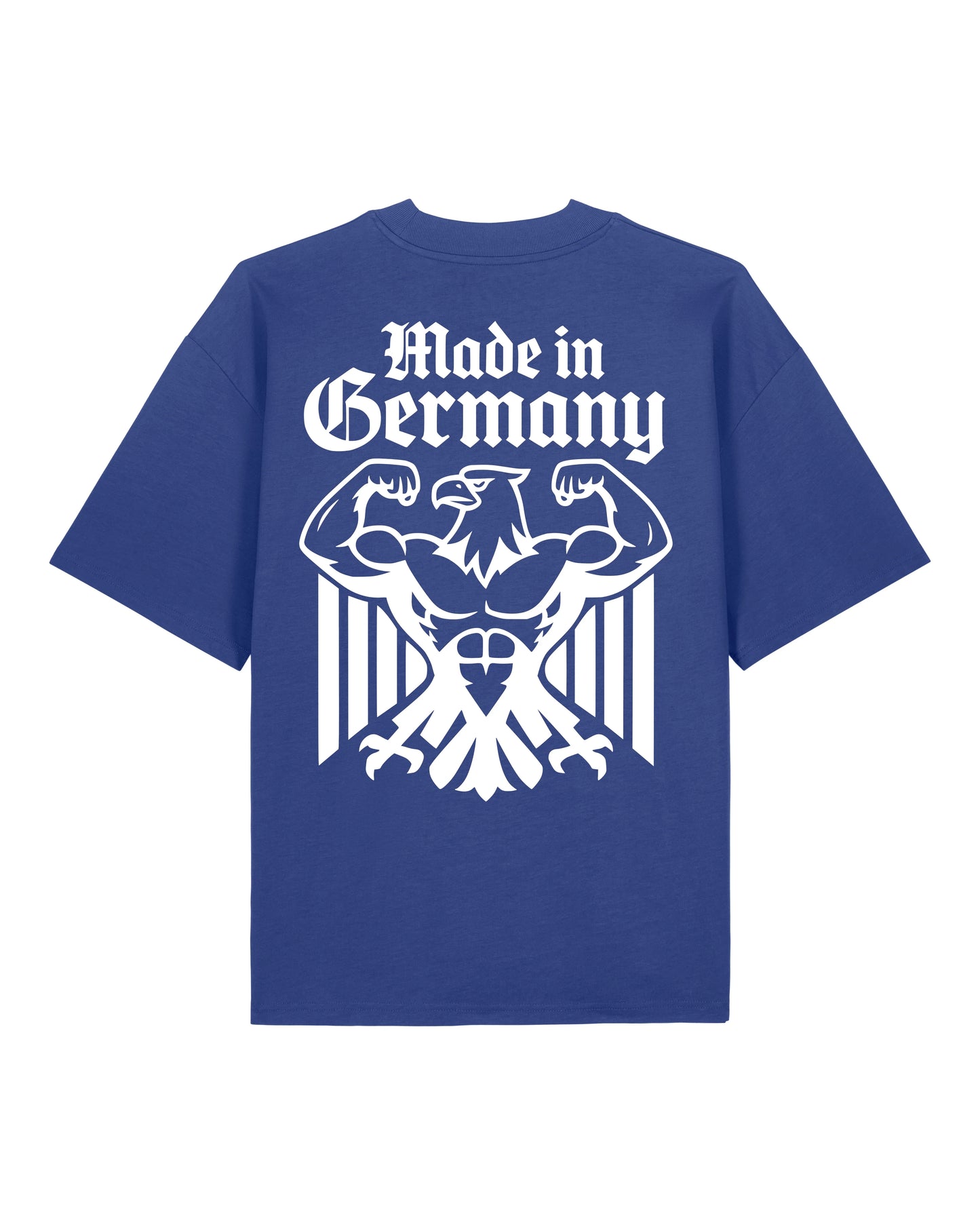 Made in Germany Pump Cover Oversized Shirt Blau Gym Teeflix Bio-Baumwolle