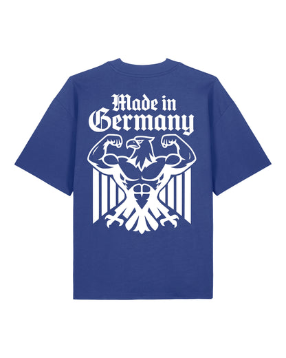 Made in Germany Pump Cover Oversized Shirt Blau Gym Teeflix Bio-Baumwolle