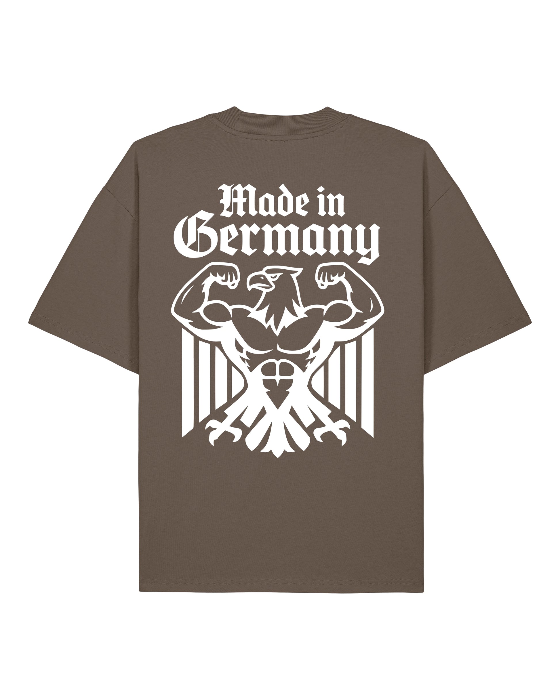 Made in Germany Pump Cover Oversized Shirt Braun Gym Streetwear Teeflix