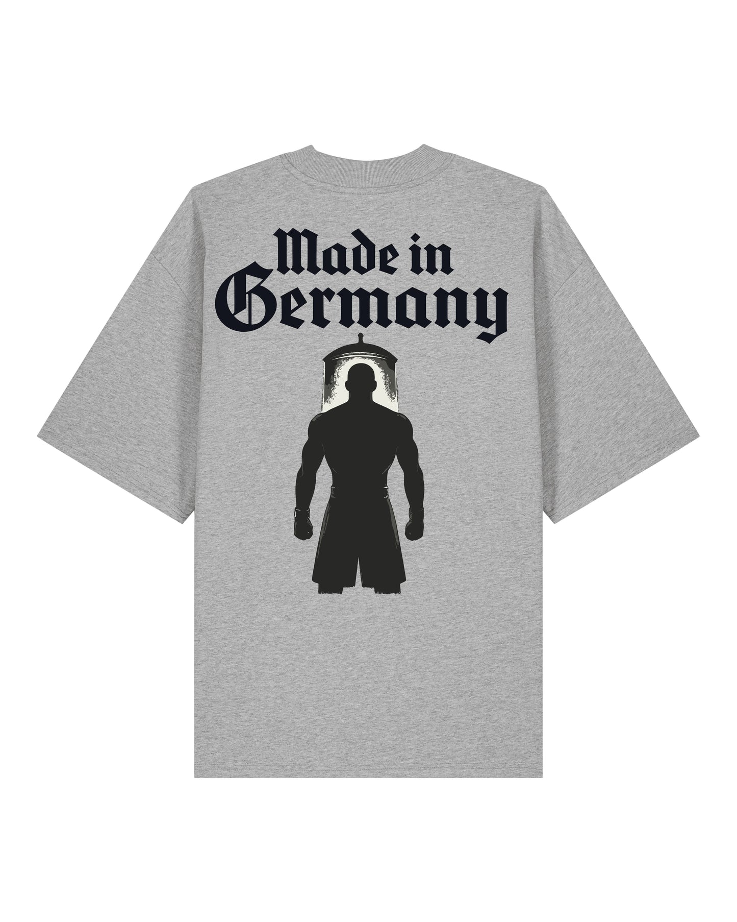 Made in Germany Pump Cover Grau | Teeflix – Oversized Gym Shirt Bio-Baumwolle, Trainingsshirt Herren