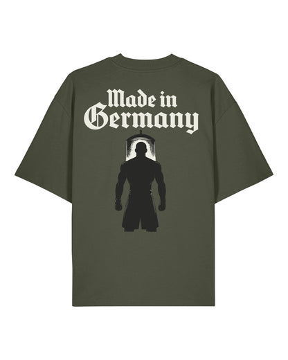 Made in Germany Pump Cover Grün | Teeflix – Oversized Fitness Shirt & Bodybuilding T-Shirt