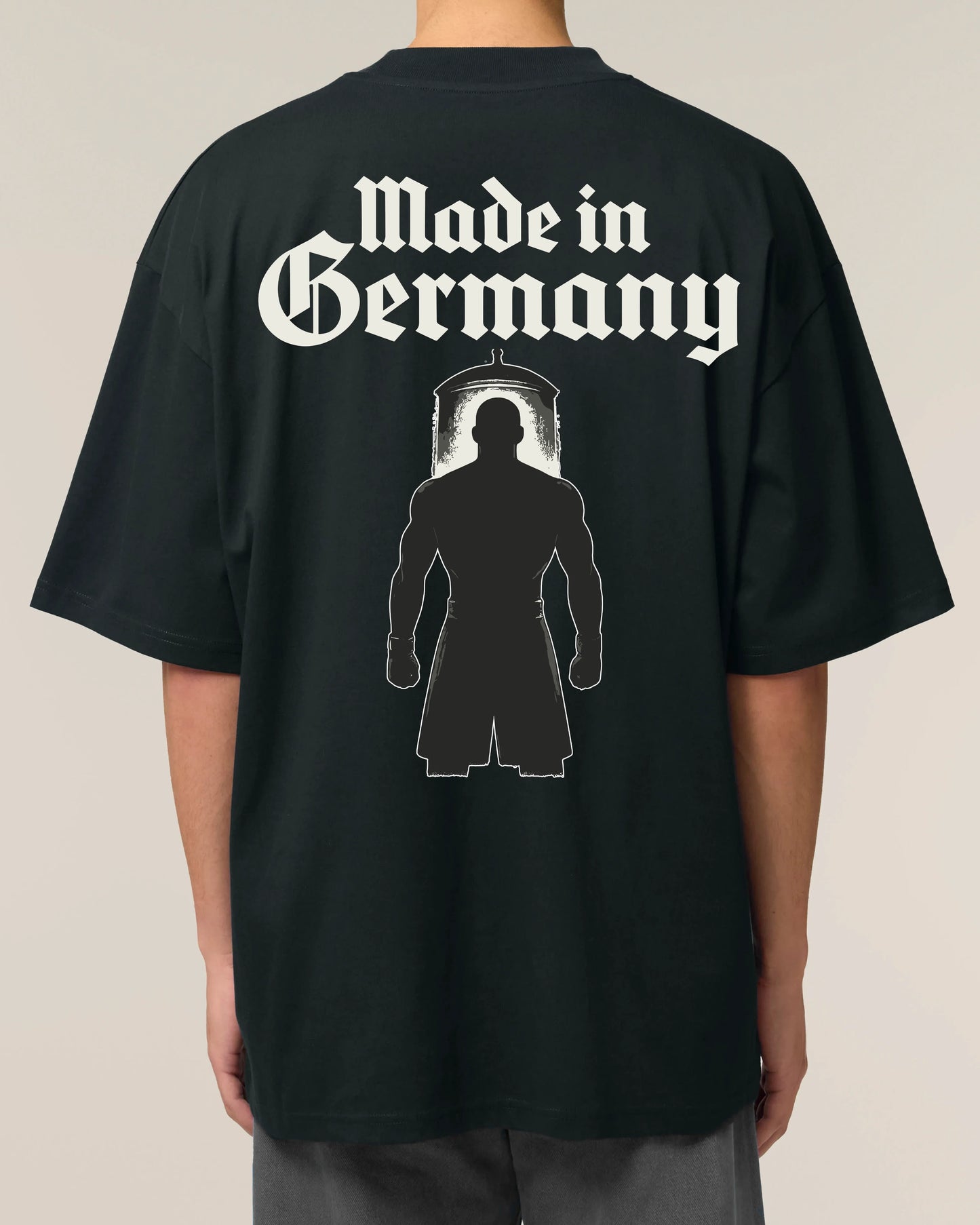 Made in Germany Pump Cover Schwarz | Teeflix – Oversized Gym Shirt & Fitness Spruch Shirt für Training & Bodybuilding