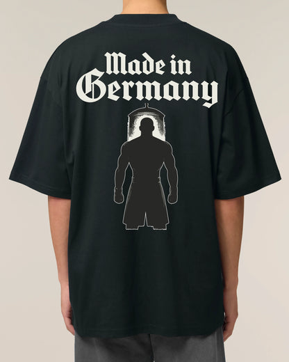 Made in Germany Pump Cover Schwarz | Teeflix – Oversized Gym Shirt & Fitness Spruch Shirt für Training & Bodybuilding