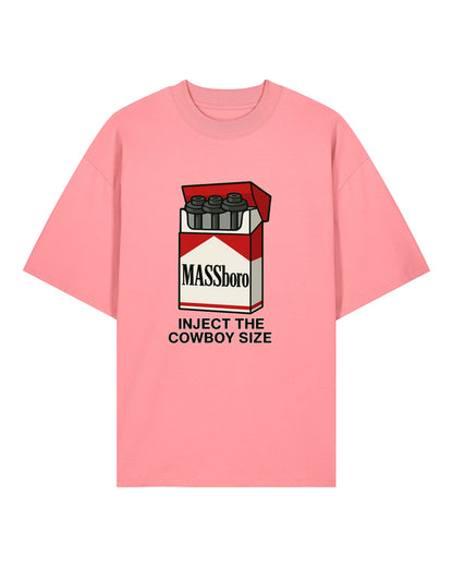 MASSboro Oversize Pumpcover Shirt in Pink – lustiges Oversize Shirt mit Bodybuilding Motiv