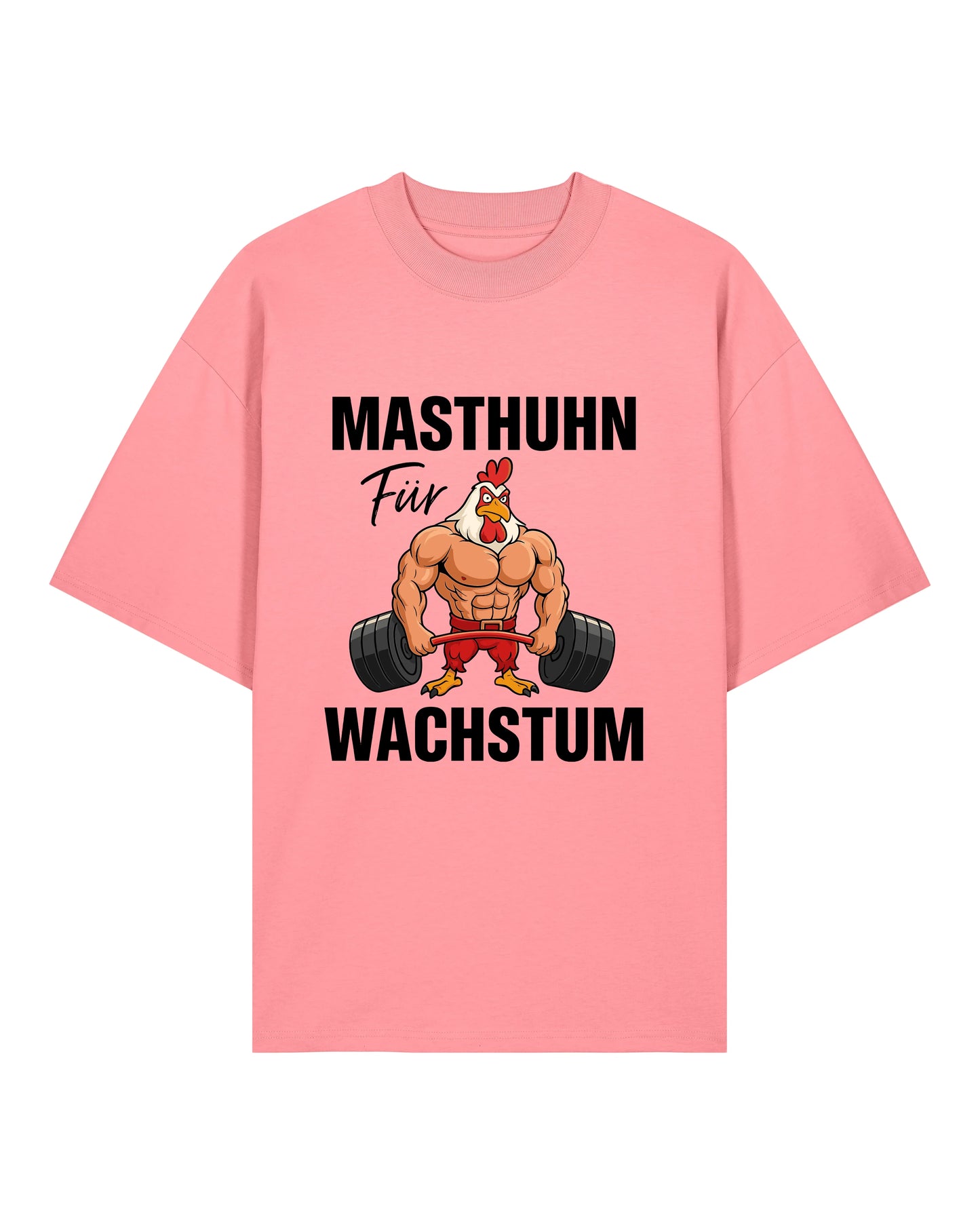 Masthuhn T-Shirt Rosa Oversize Pumpcover für Bodybuilder und Fitness Lifestyle von GhostGym