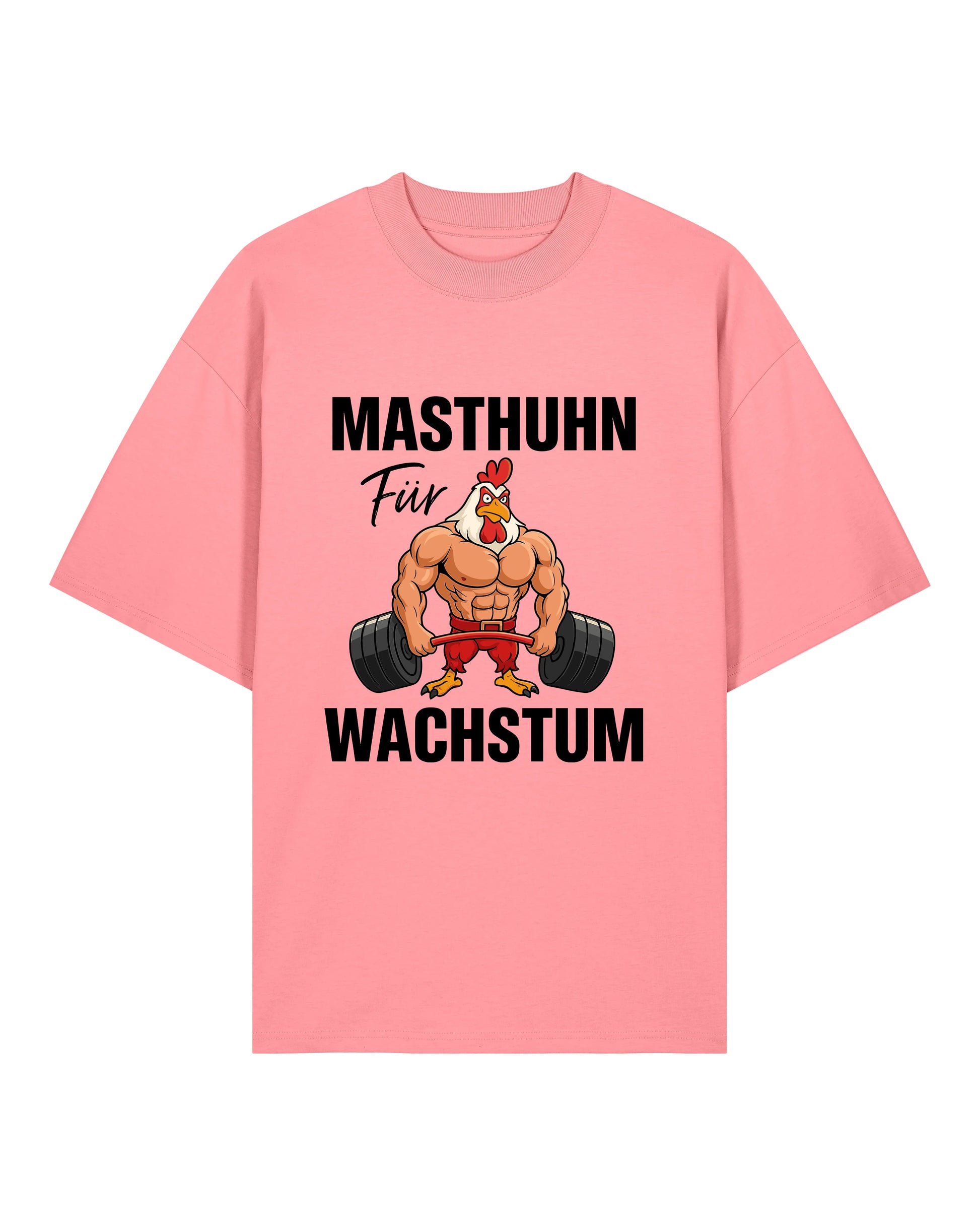 Masthuhn T-Shirt Rosa Oversize Pumpcover für Bodybuilder und Fitness Lifestyle von GhostGym
