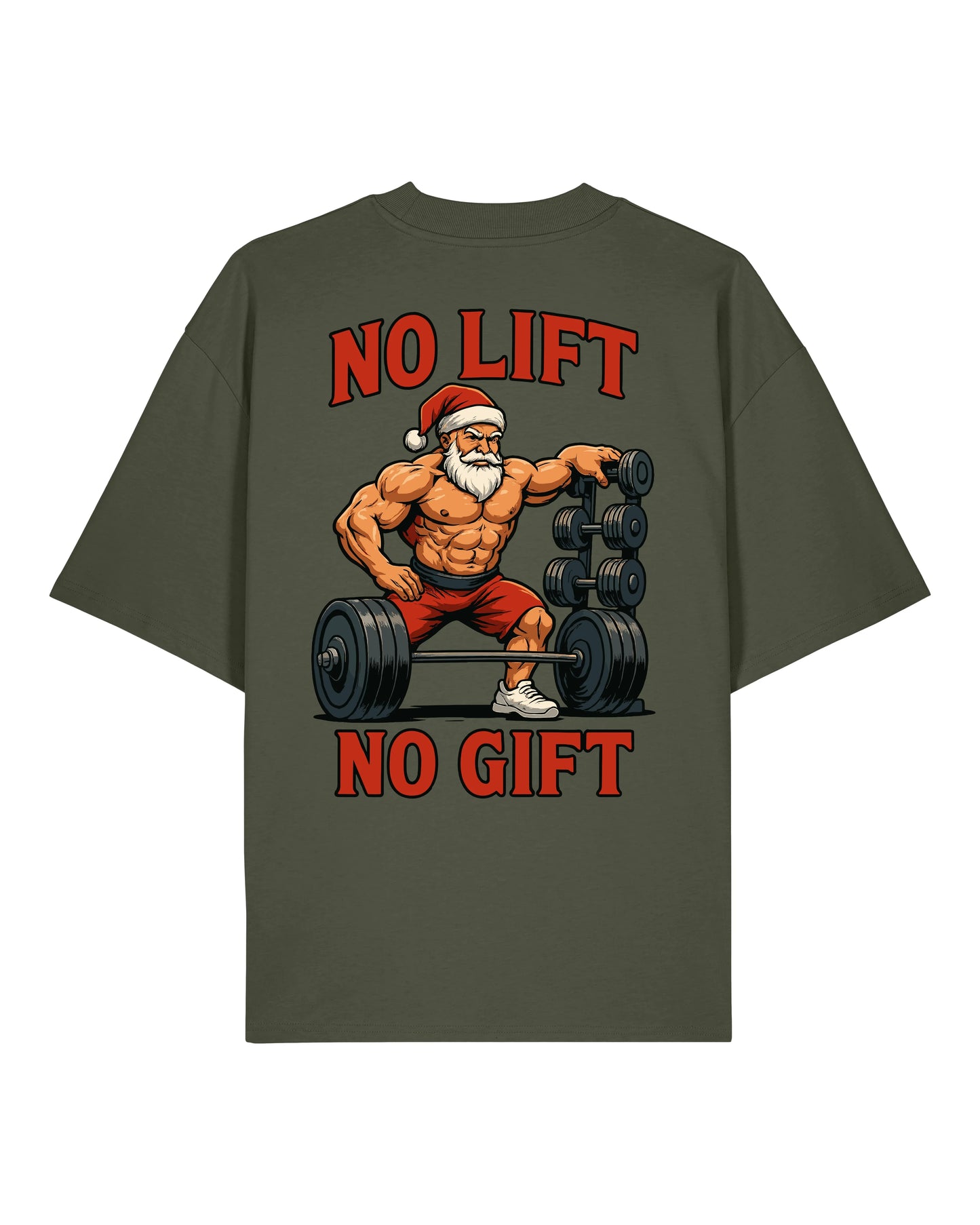 Gym Pump Cover No Lift No Gift Grün | Oversized Fitness Shirt | Teeflix