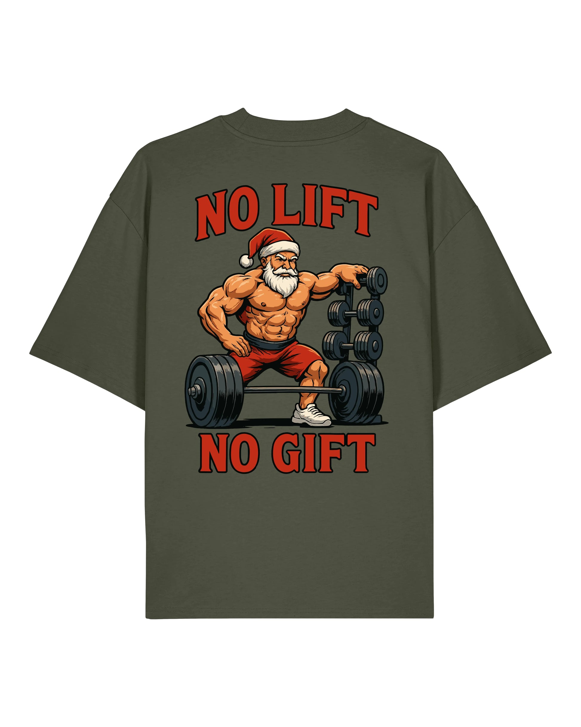 Gym Pump Cover No Lift No Gift Grün | Oversized Fitness Shirt | Teeflix