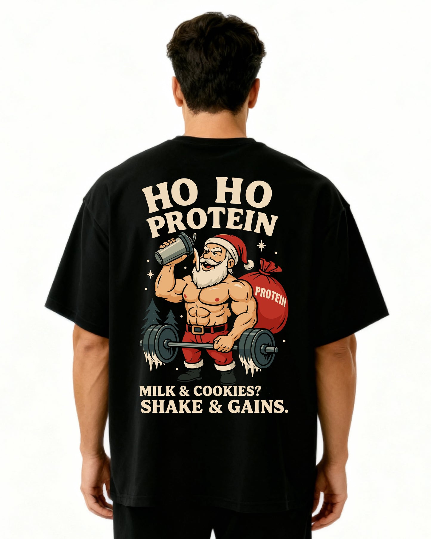 Ho Ho Protein Pumpcover Oversized T-Shirt | GhostGym