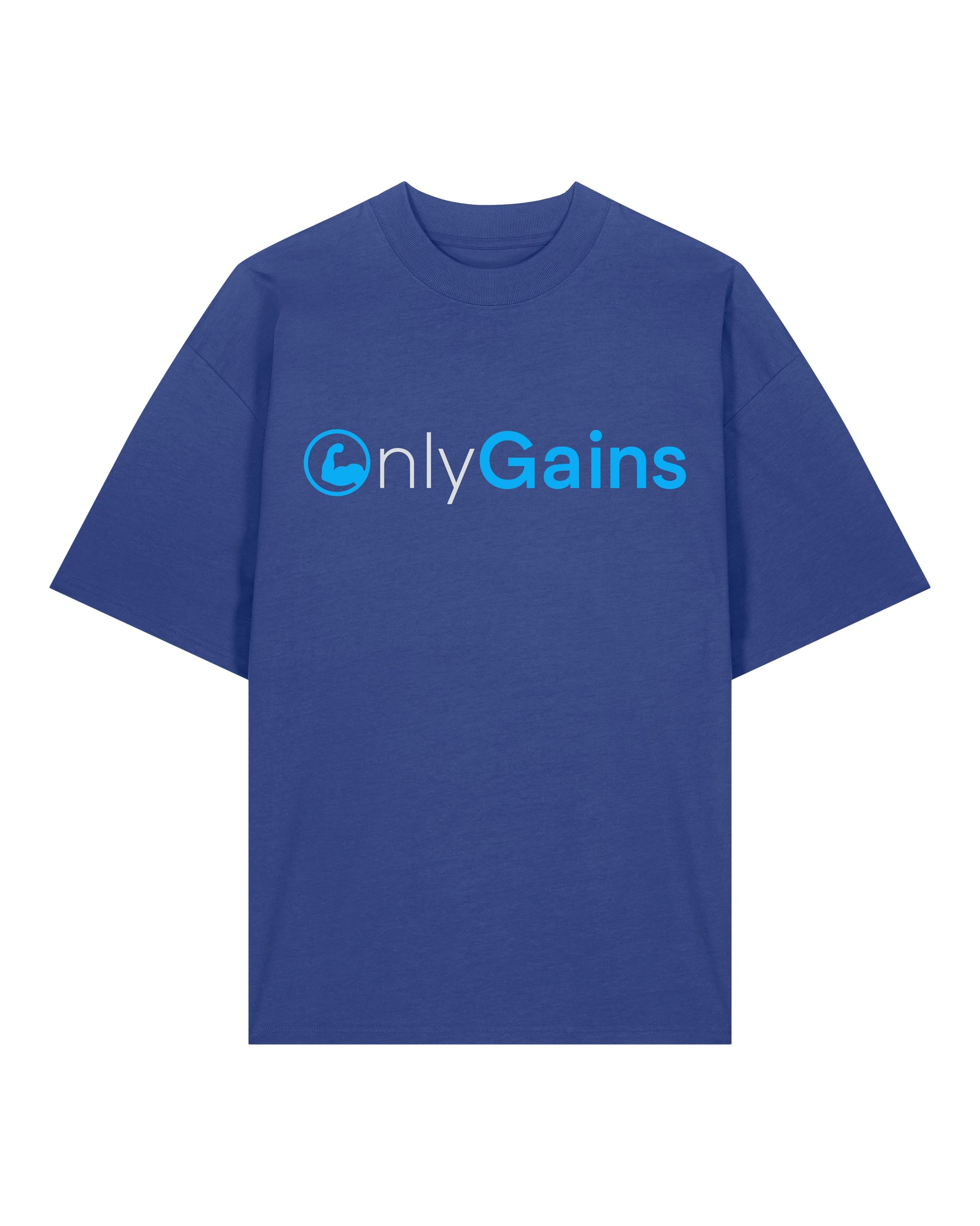 Oversize T-Shirt OnlyGains blau, Gym Wear, Fitness Oversize Shirt, Training Streetwear