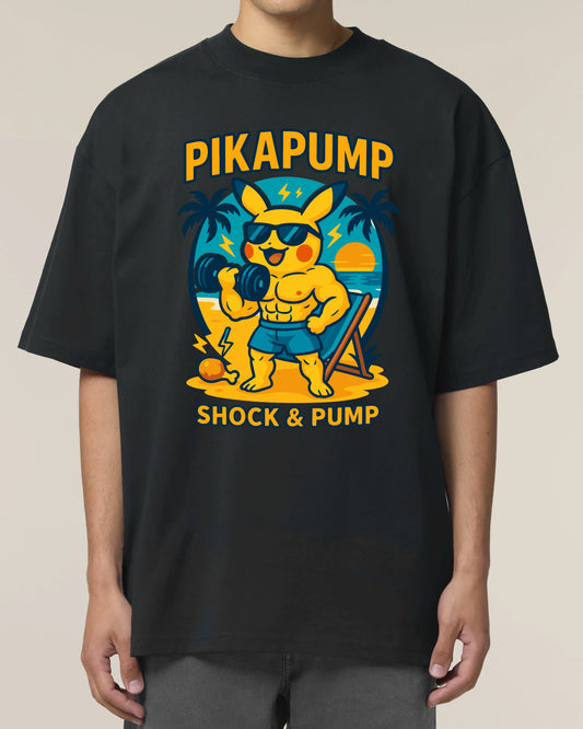 PIKAPUMP Oversized Gym Shirt Schwarz – Lustiges Pump Cover Shirt von Teeflix