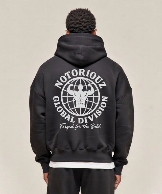 GLOBAL OVERSIZED HOODIE BLACK