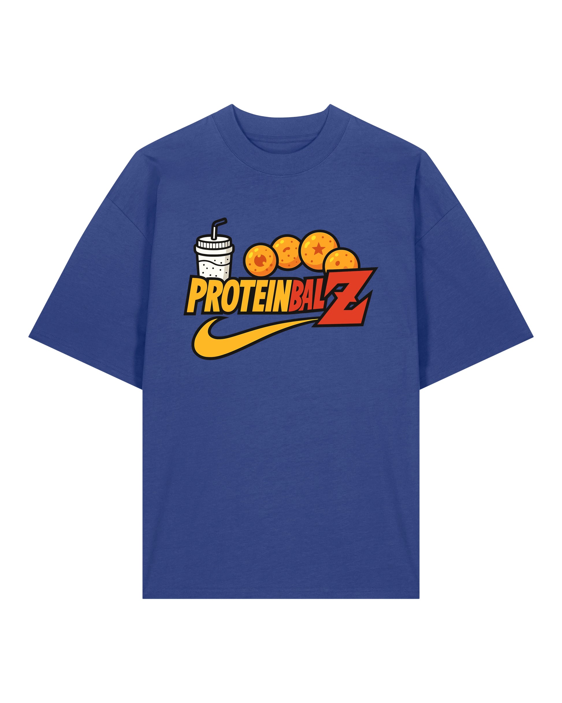 ProteinbalZ Gym Shirt Blau Oversized Pump Cover Teeflix